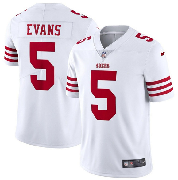 Men's San Francisco 49ers #5 Mike Evans White 2026 Vapor Untouchable Limited Football Stitched Jersey