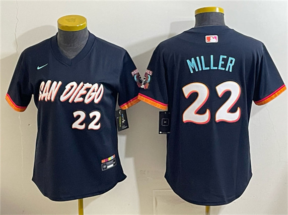 Youth San Diego Padres #22 Mason Miller Obsidian 2026 City Connect Stadium Stitched Baseball Jersey