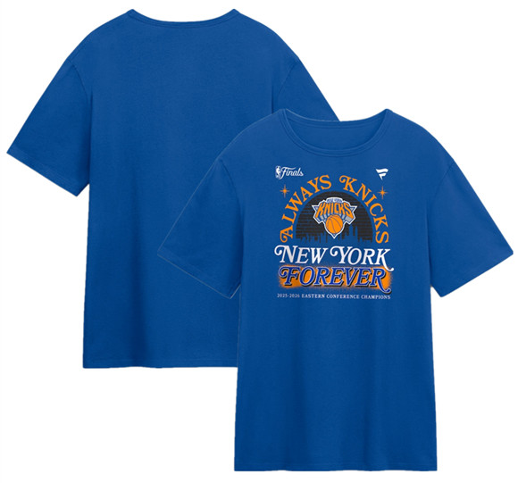 Men's New York Knicks Blue 2026 Eastern Conference Champions Hometown T-Shirt