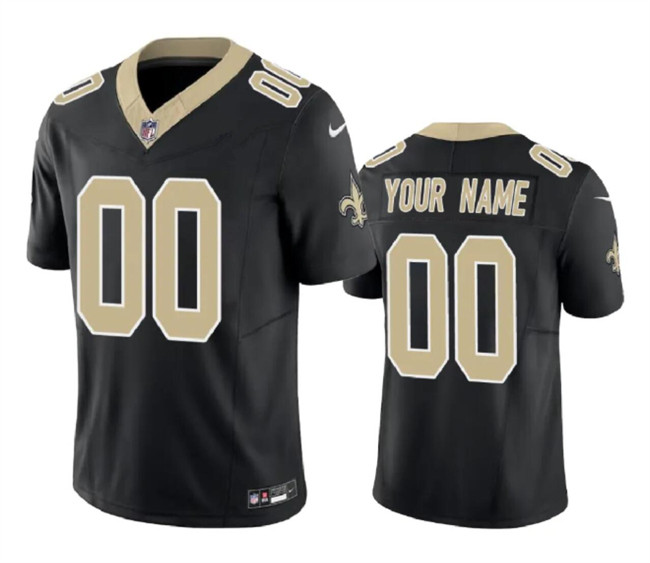 Men's New Orleans Saints Active Player Custom Black 2023 F.U.S.E.Vapor Limited Stitched Football Jersey