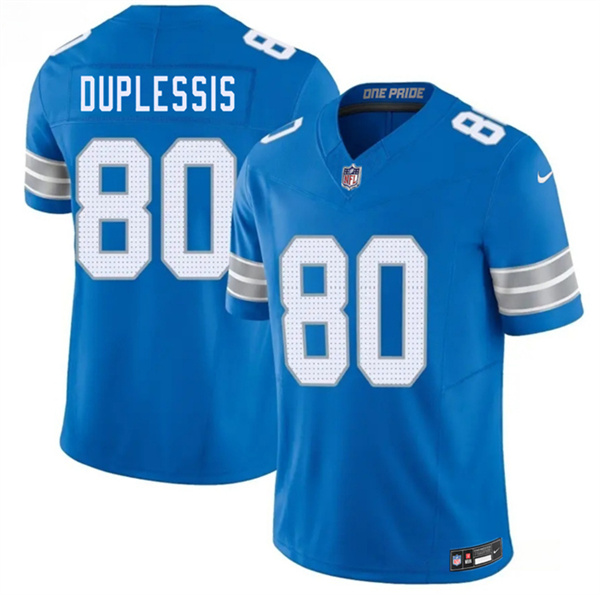 Men's Detroit Lions #80 Kyre Duplessis Blue 2026 F.U.S.E. Vapor Limited Football Stitched Jersey