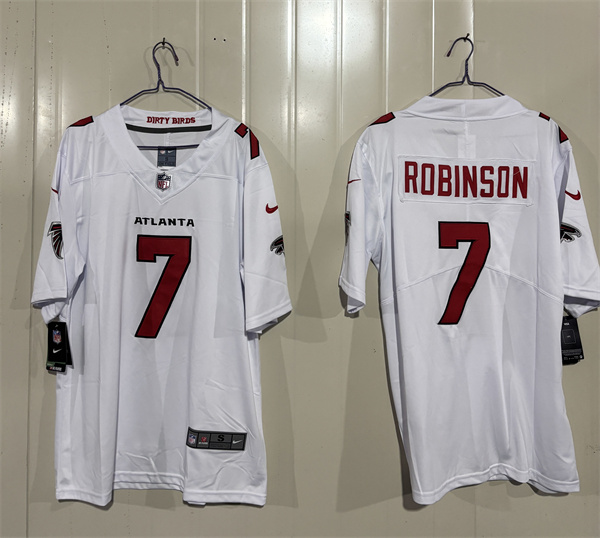 Men's Atlanta Falcons #7 Bijan Robinson White 2026 New Vapor Untouchable Limited Football Stitched Jersey