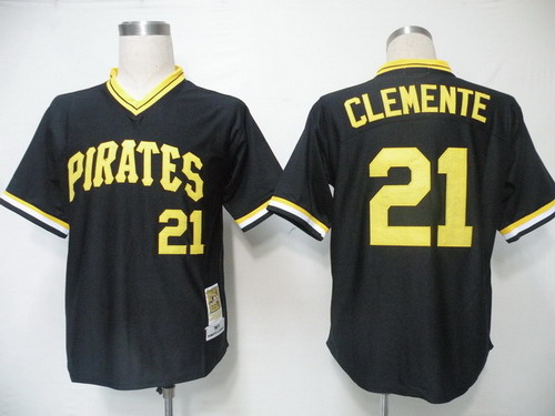 Nike Men's Pittsburgh Pirates Roberto Clemente #21 Black T-Shirt