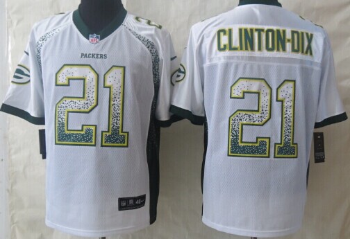 Nike Green Bay Packers #21 Ha Ha Clinton-Dix Drift Fashion White Elite Jersey
