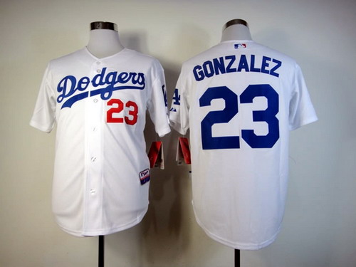 MLB, Jackets & Coats, New Official Dodgers Gonzalez 23 Jersey White