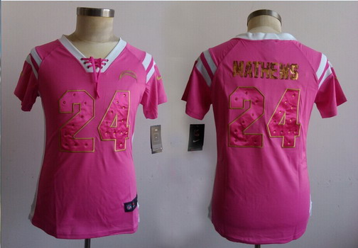 pink chargers jersey