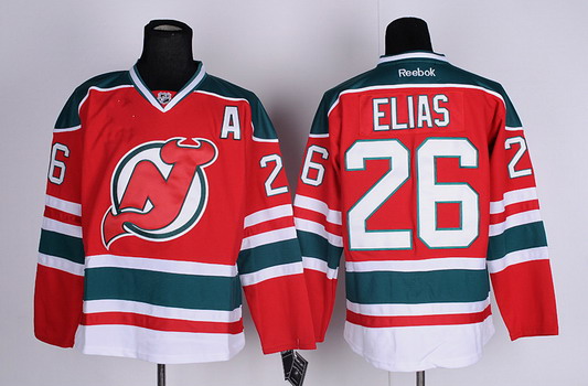 New Jersey Devils Patrik Elias Official Red/Green CCM Premier Adult Team  Classic Throwback NHL Hockey Jersey S,M,L,XL,XXL,XXXL,XXXXL