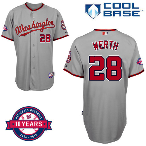 Washington Nationals #28 Jayson Werth Gray 10TH Jersey on sale,for