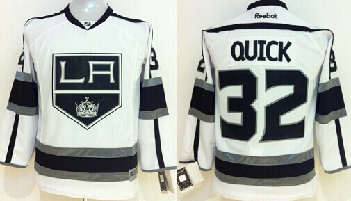 Los Angeles Kings #32 Jonathan Quick White Kids Jersey

