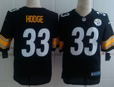 Nike Pittsburgh Steelers #33 Merril Hodge Black Elite Jersey
