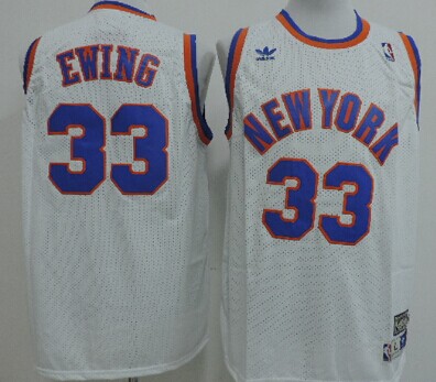 New York Knicks #3 John Starks White Swingman Throwback Jersey on