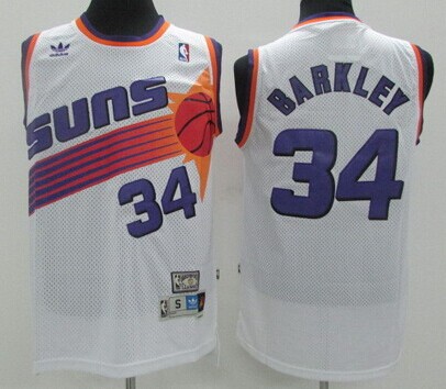 Retro Charles Barkley #34 Phoenix Suns Swingman Basketball Trikots Jersey Lila 
