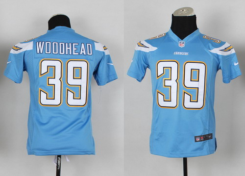 Nike San Diego Chargers #39 Danny Woodhead 2013 Light Blue Game Kids Jersey