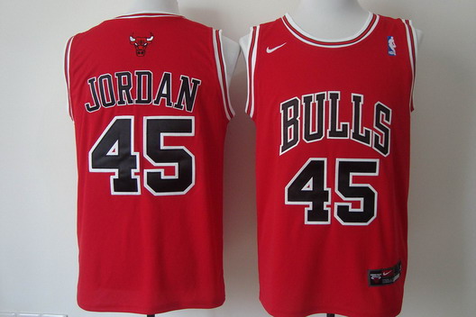 Michael Jordan Number 45 Chicago Bulls Red Jersey