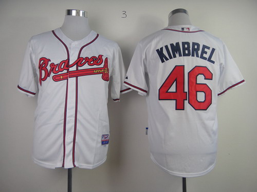 Atlanta Braves #46 Craig Kimbrel White Jersey on sale,for Cheap