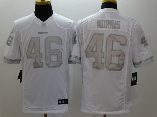 Nike Washington Redskins #46 Alfred Morris Platinum White Limited Jersey