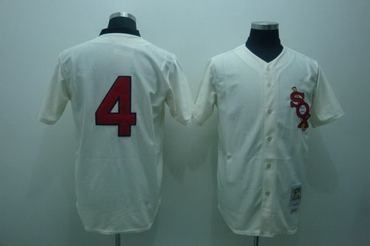 Chicago White Sox #4 Luke Appling 1933 Cream Throwback Jersey on sale,for  Cheap,wholesale from China