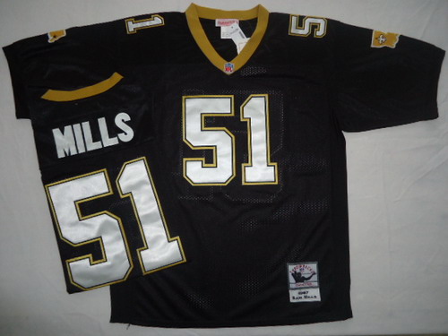 New Orleans Saints #51 Sam Mills Black 