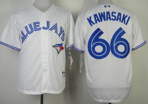 MLB Blue Jays 66 Munenori Kawasaki Cool Base White Men Jersey