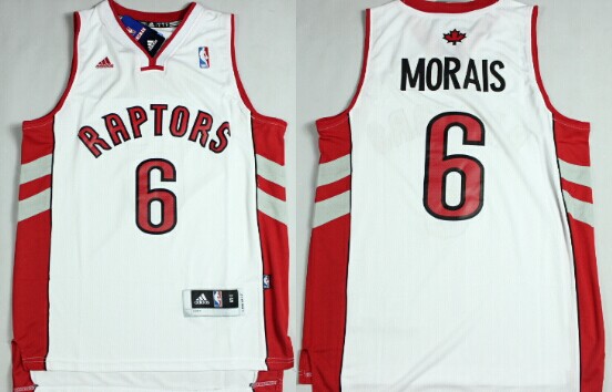 Toronto Raptors #6 Carlos Morais Revolution 30 Swingman White Jersey