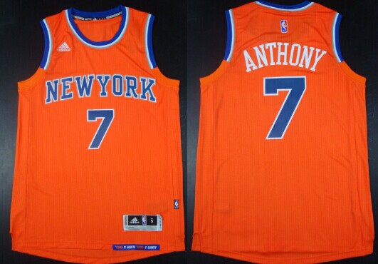 Mens New York Knicks Carmelo Anthony adidas Orange 2014-15 New