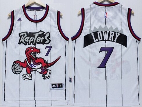 retro white raptors jersey