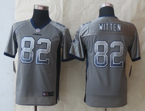 Nike Dallas Cowboys #82 Jason Witten Drift Fashion Gray Kids Jersey
