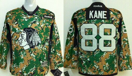 Chicago Blackhawks #88 Patrick Kane 2014 Camo Kids Jersey 
