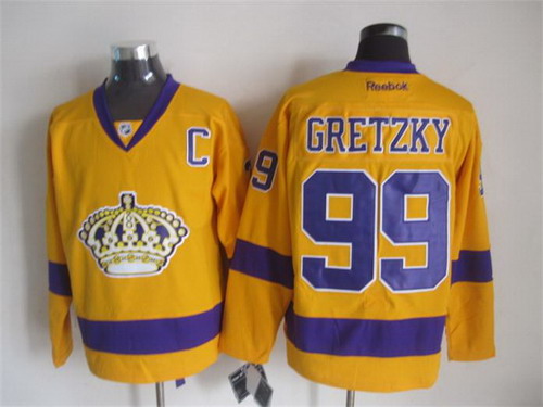 CCM Los Angeles Kings 99 Men's Wayne Gretzky Authentic White Throwback NHL  Jersey