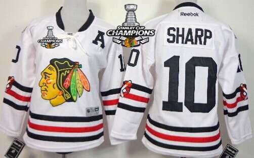 دولاب بنات Chicago Blackhawks #10 Patrick Sharp Red Kids Jersey W/2015 Stanley Cup Champion Patch لمبات ذكيه