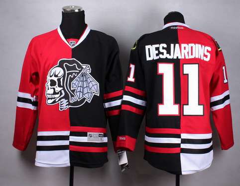 blackhawks black skull jersey