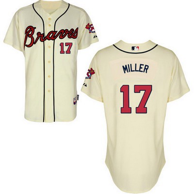 Men's Atlanta Braves #17 Shelby Miller Cream Jersey on sale,for Cheap,wholesale  from China