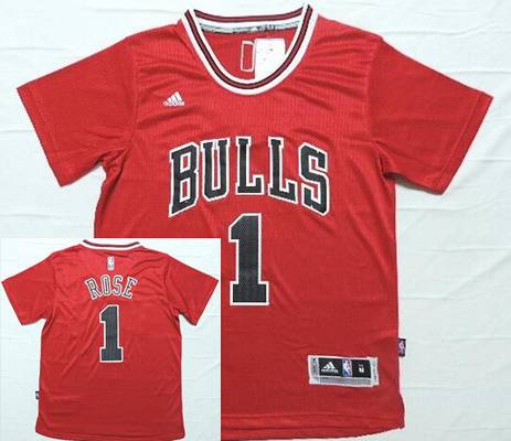 Buy the Mens Black Red NBA Chicago Bulls Derrick Rose #1 Basketball Jersey  Size M