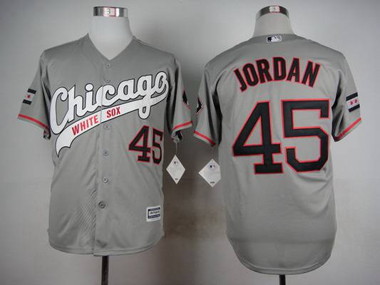 Men's Chicago White Sox #45 Michael Jordan 2015 Gray Jersey on sale,for  Cheap,wholesale from China