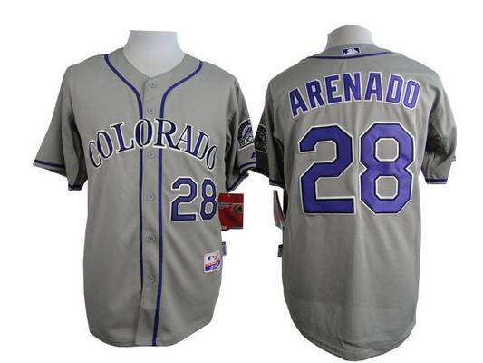 Men's Colorado Rockies #28 Nolan Arenado Gray Jersey on sale,for