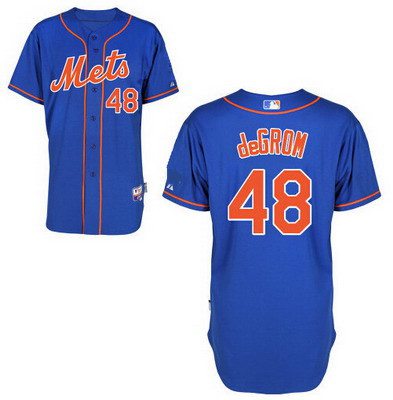 Men's New York Mets #48 Jacob DeGrom Blue Jersey on sale,for  Cheap,wholesale from China