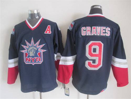 Vintage New York Rangers Statue of Liberty Pro Player Hockey Jersey Navy  Blue