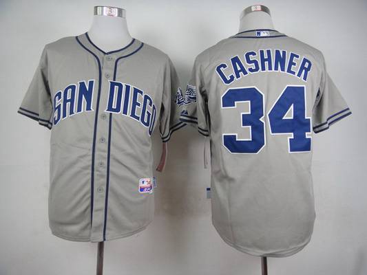 Men's San Diego Padres #34 Andrew Cashner Gray Jersey on sale,for