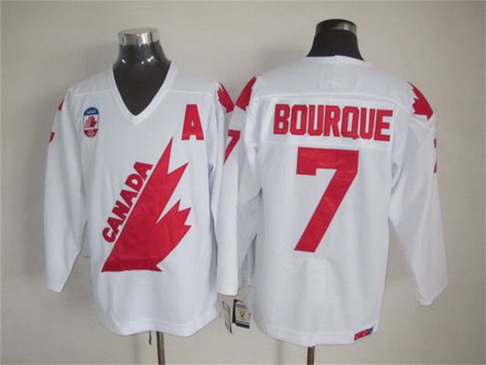 MEN-NWT-MD MARIO LEMIEUX TEAM CANADA CUP CIRCA 1987-1991 WHITE CCM HOCKEY  JERSEY