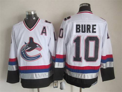 Vintage CCM Sz S Men's White NHL Vancouver Canucks Pavel Bure Jersey