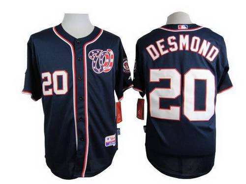 Men's Washington Nationals #20 Ian Desmond Navy Blue Jersey on sale,for  Cheap,wholesale from China