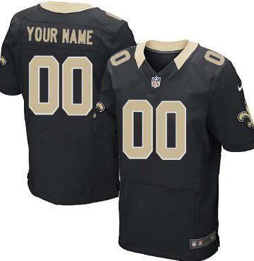 Men's New Orleans Saints Nike Black Customized 2014 Elite Jersey on