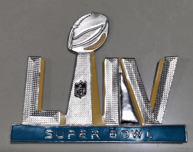 Super Bowl 54 LIV flex chrome plastic jersey patch Kansas City