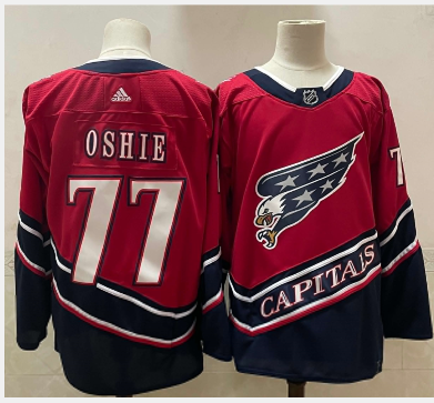 كيرسيتين Men's Washington Capitals #77 T.J. Oshie Red 2021 Retro Stitched NHL Jersey جيب جراند شيروكي