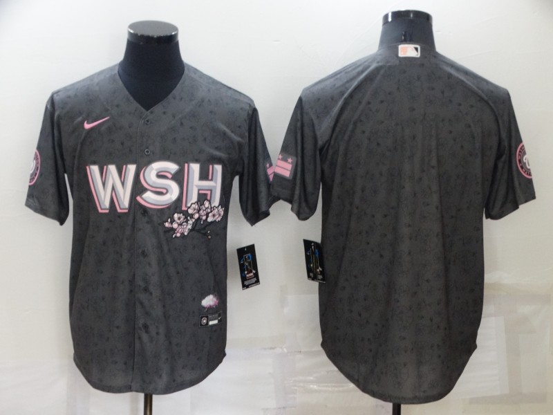 Men's Washington Nationals Blank 2022 Grey City Connect Cherry
